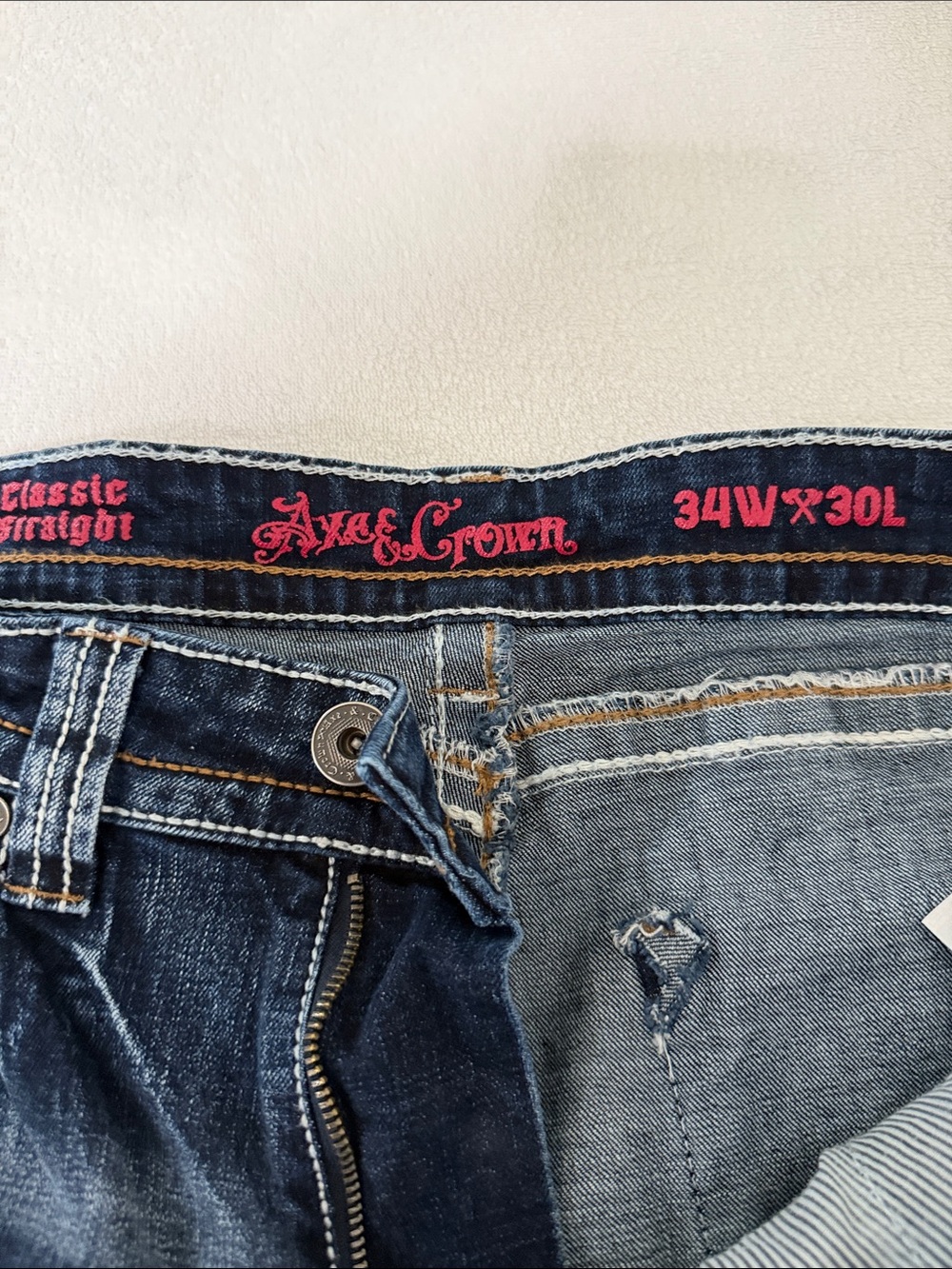 Classic Straight Jeans in Medium Blue - 34W